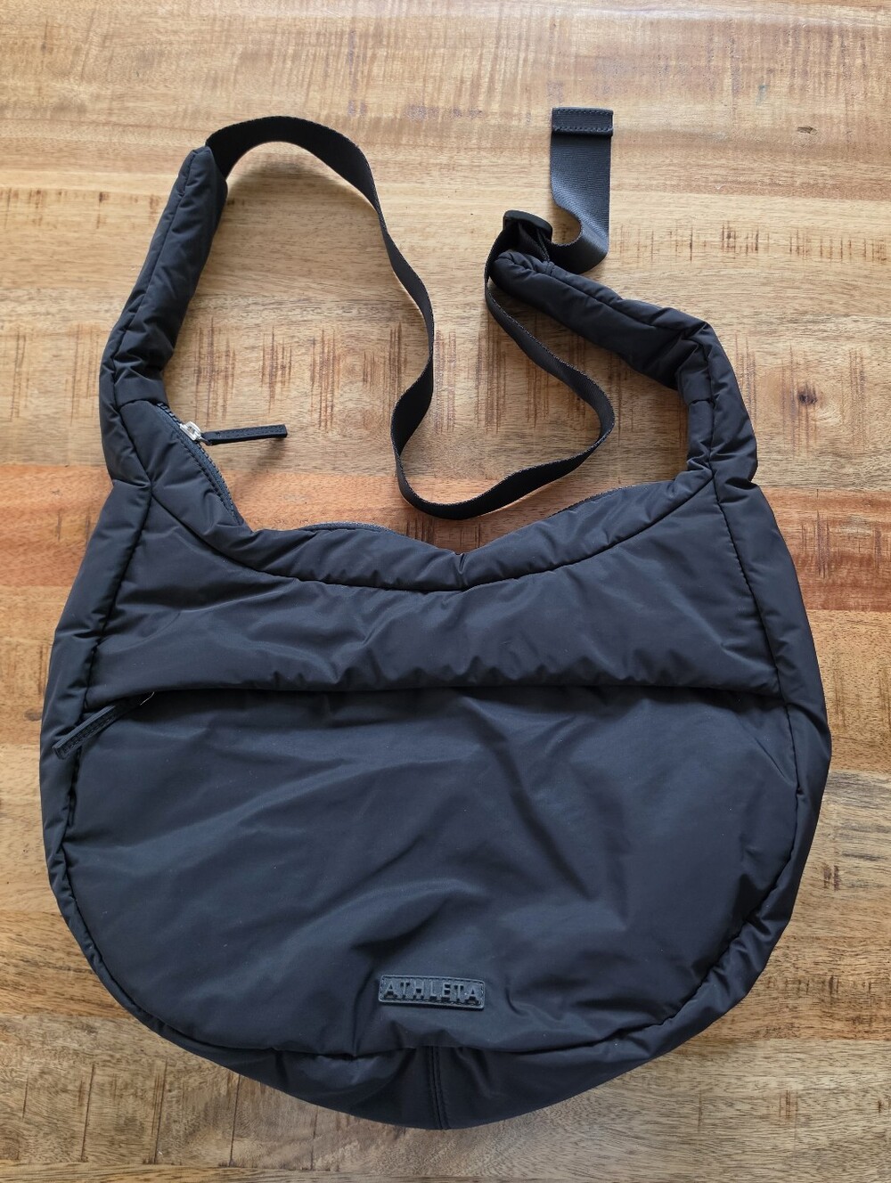 Athleta All About Medium Crossbody Hobo Bag Black